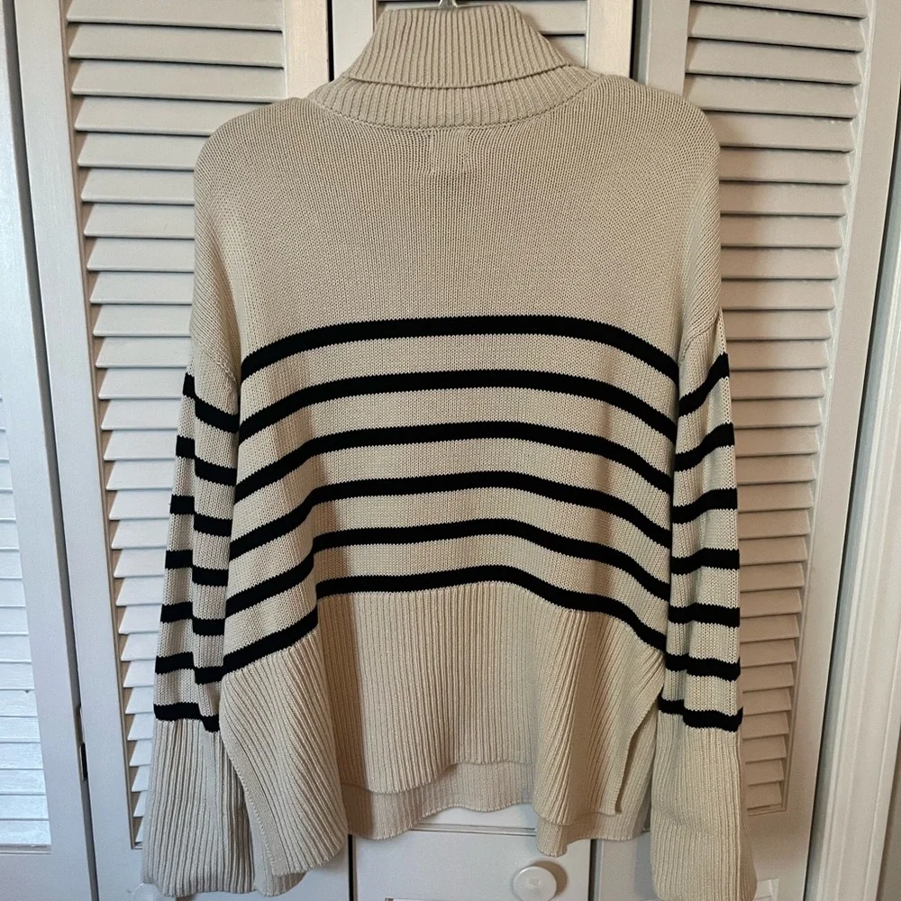 Gap oversized split hem striped sweater - Picture 4 of 5